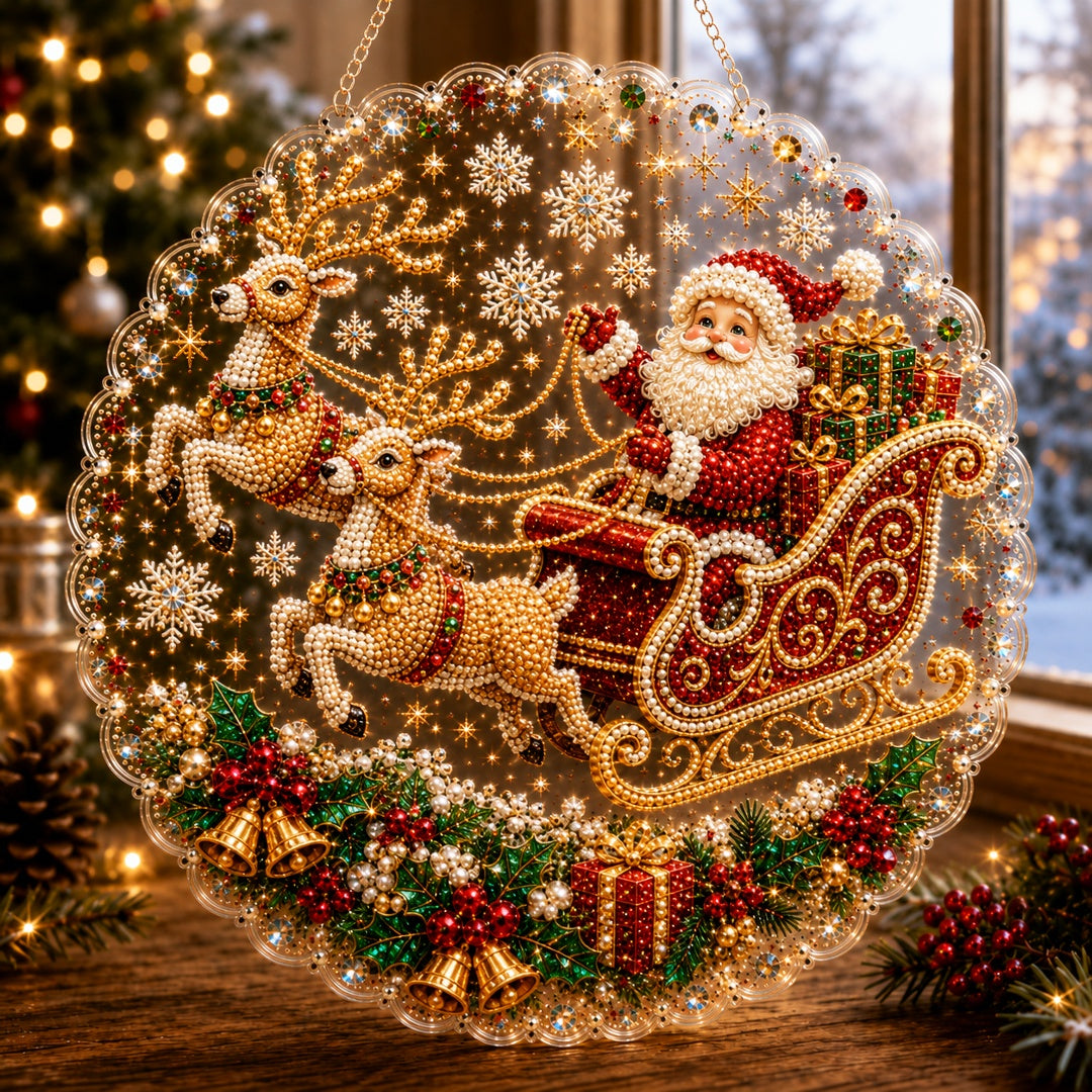 🎅✨Christmas Pearl Diamond Art Hanging Ornament Kit