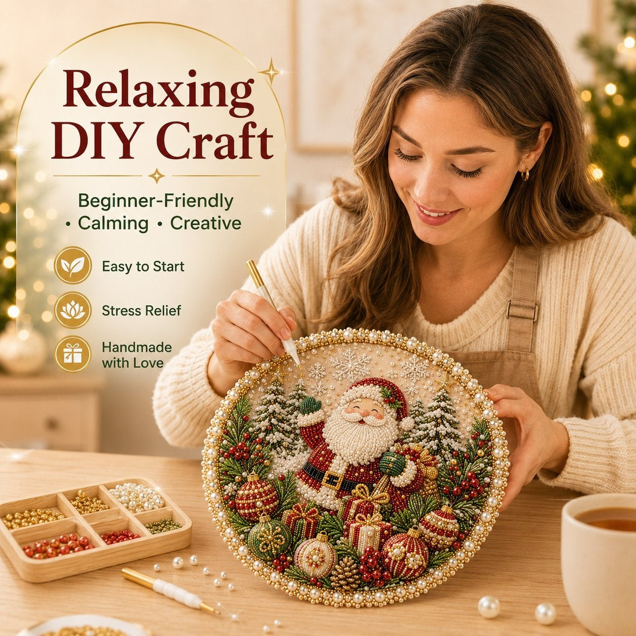 ✨Four Seasons Pearl Wreath DIY Kit - Sparkling Seasonal Decor 💎