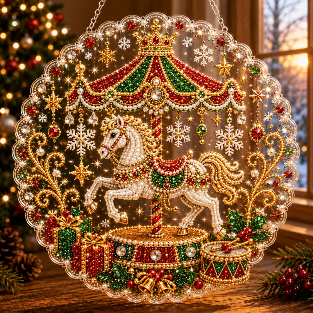 🎅✨Christmas Pearl Diamond Art Hanging Ornament Kit