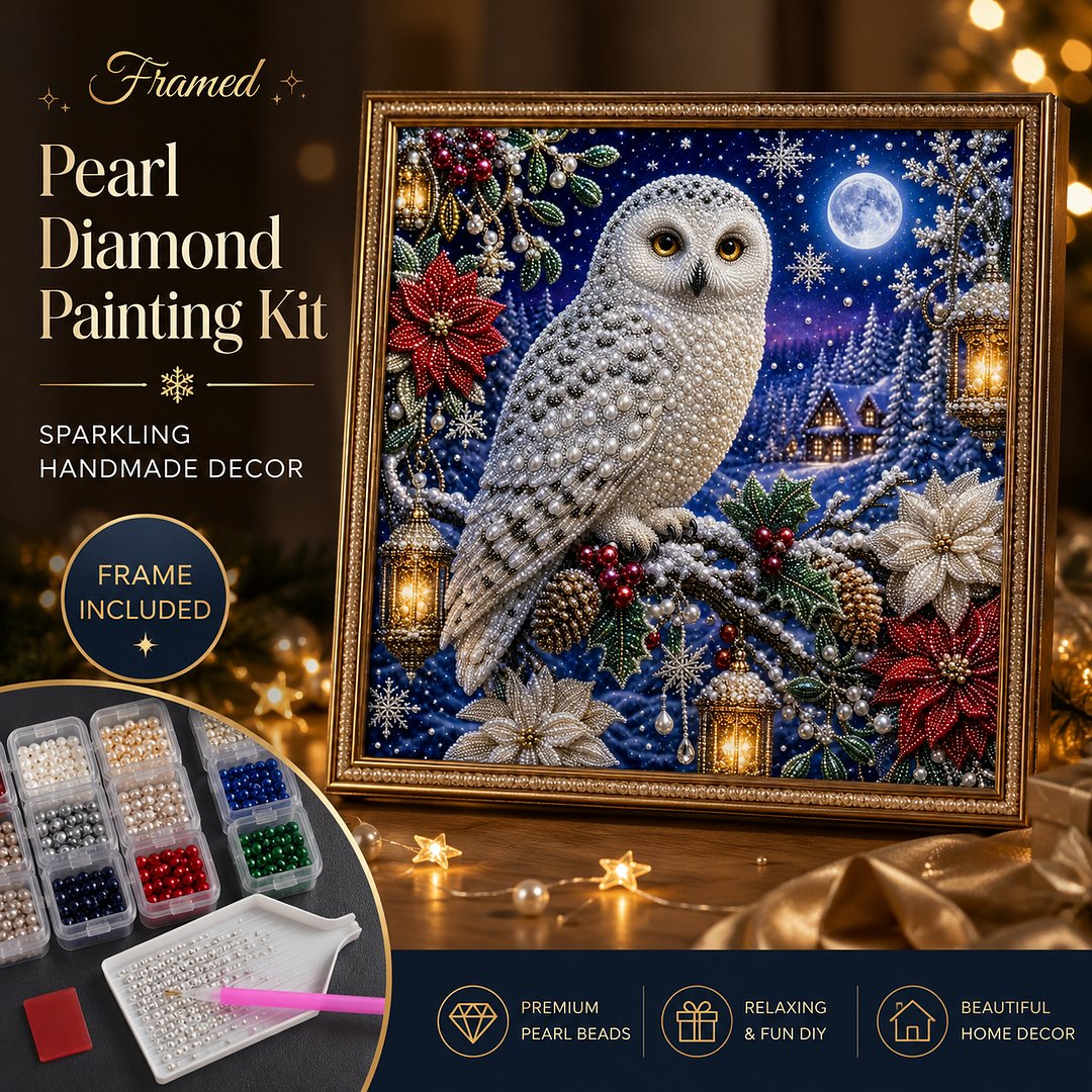 Snowy Owl Pearl Diamond Painting Kit