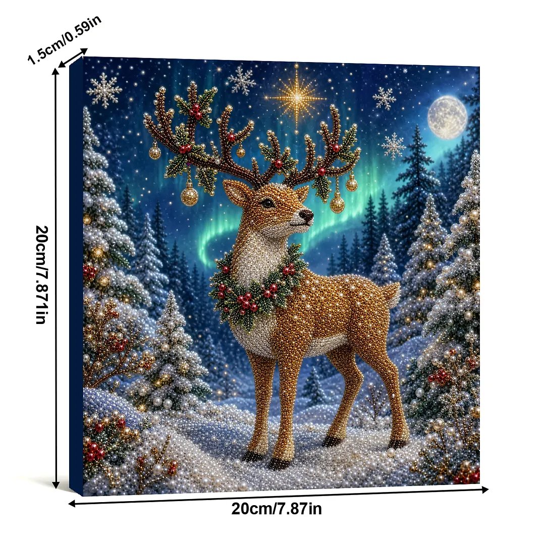 Snowy Deer Pearl Diamond Painting Kit