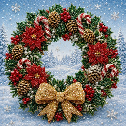 Christmas Wearth Pearl Diamond Painting Kit