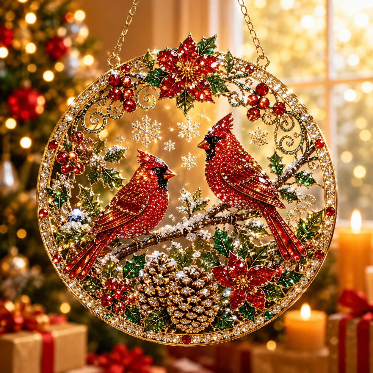 🔥Limited time 70% OFF - 🎅✨Christmas Suncatcher Diamond Art Hanging Ornament Kit – Sparkling DIY Window Ornament