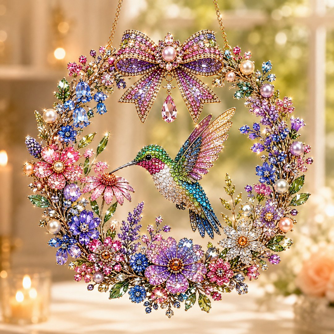 🔥Limited time 70% OFF🔥 Bird Pearl Art Diamond Painting Wreath Kit