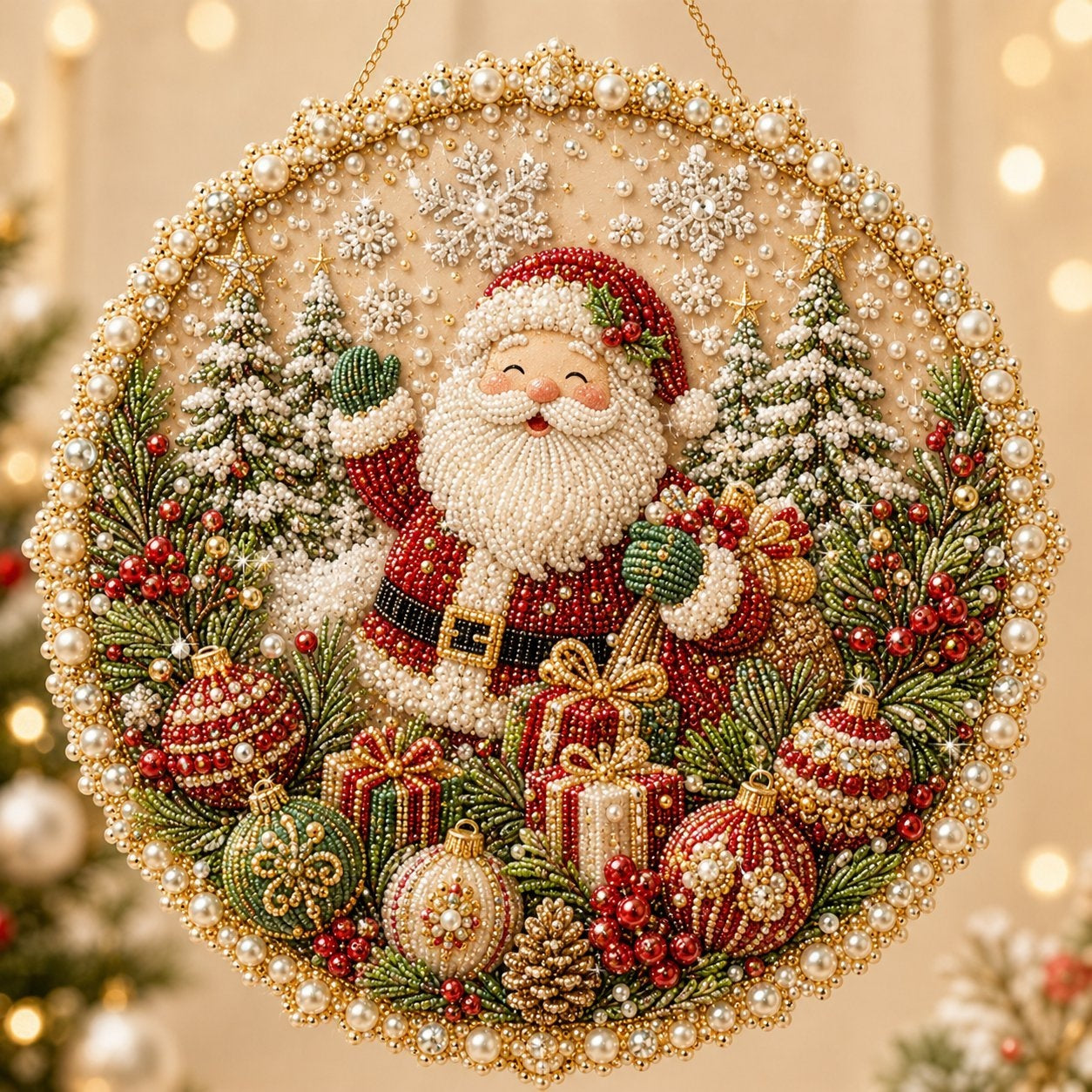 ✨Four Seasons Pearl Wreath DIY Kit - Sparkling Seasonal Decor 💎