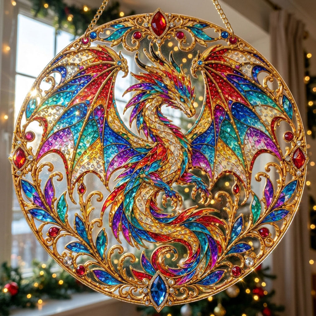 Mystical Dragon Treasures Diamond Art Hanging Ornament Kit