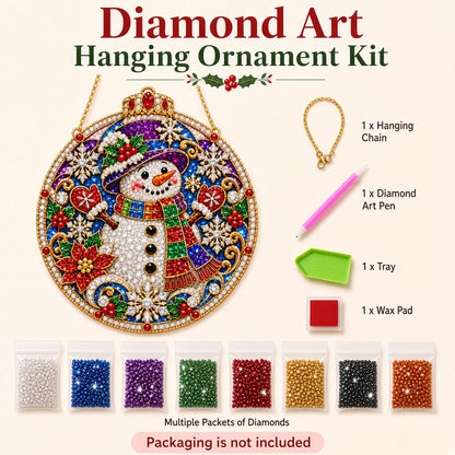 Snowman Magic Diamond Art Hanging Ornament Kit