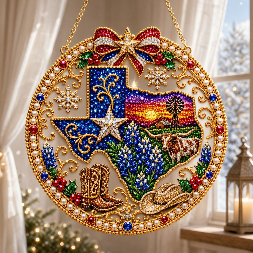 Texas Holiday Magic Diamond Art Hanging Ornament Kit