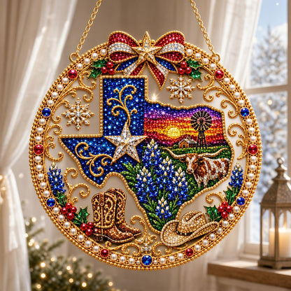 Texas Holiday Magic Diamond Art Hanging Ornament Kit