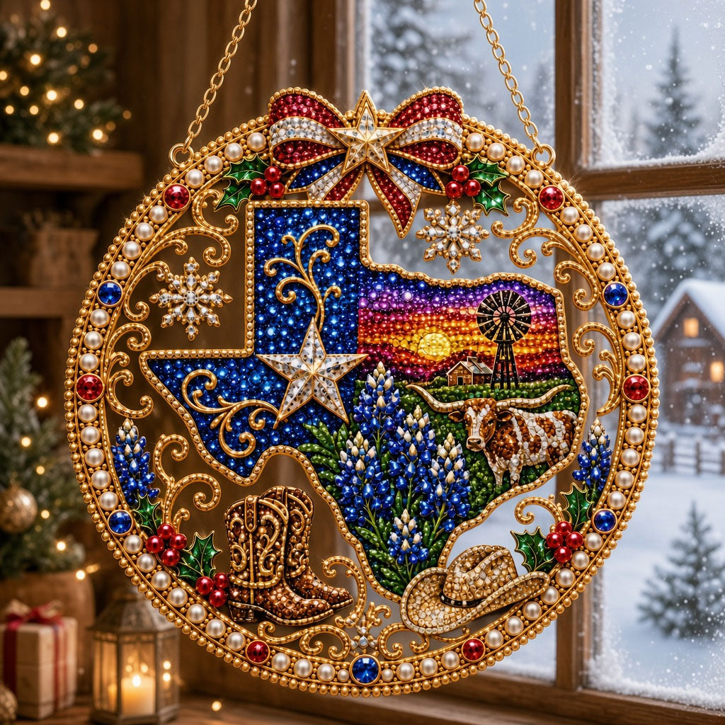 Texas Holiday Magic Diamond Art Hanging Ornament Kit